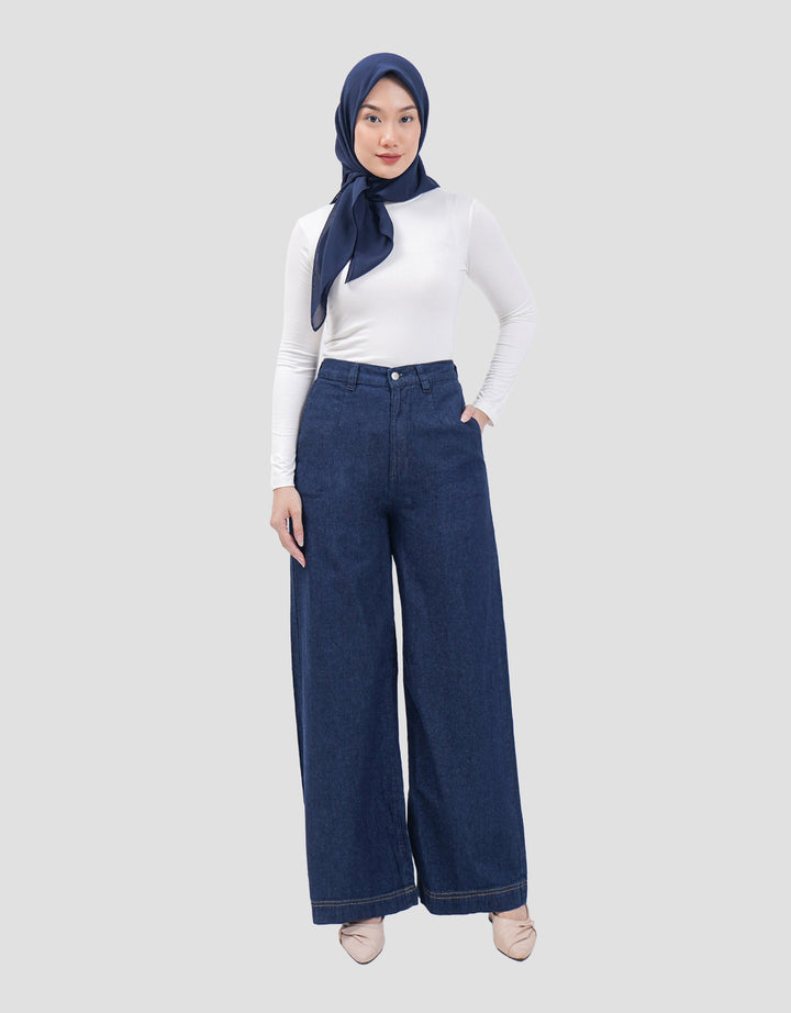 Annisa Denim Wide Leg Celana Panjang Wanita