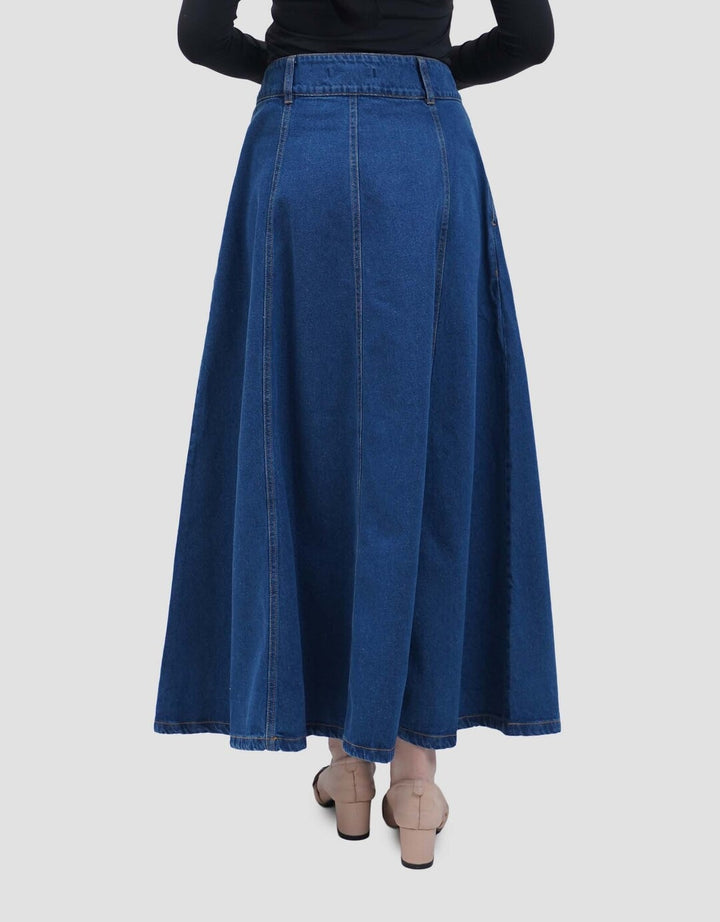 Annisa Rok Maxi Denim Flared Wanita
