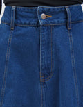 Annisa Rok Maxi Denim Flared Wanita