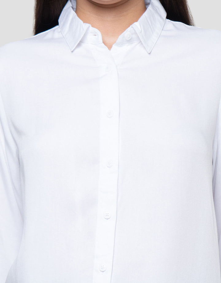 Connexion Collar Basic Kemeja Lengan Panjang Wanita