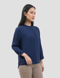 Connexion Mandarin Collar Basic Kemeja Wanita