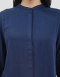 Connexion Mandarin Collar Basic Kemeja Wanita