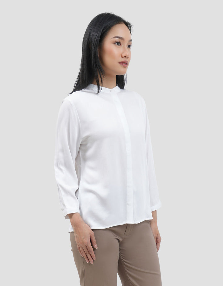 Connexion Mandarin Collar Basic Kemeja Wanita