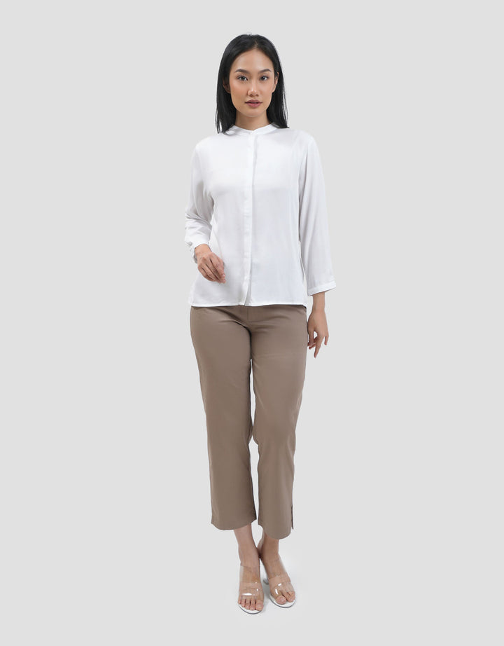Connexion Mandarin Collar Basic Kemeja Wanita