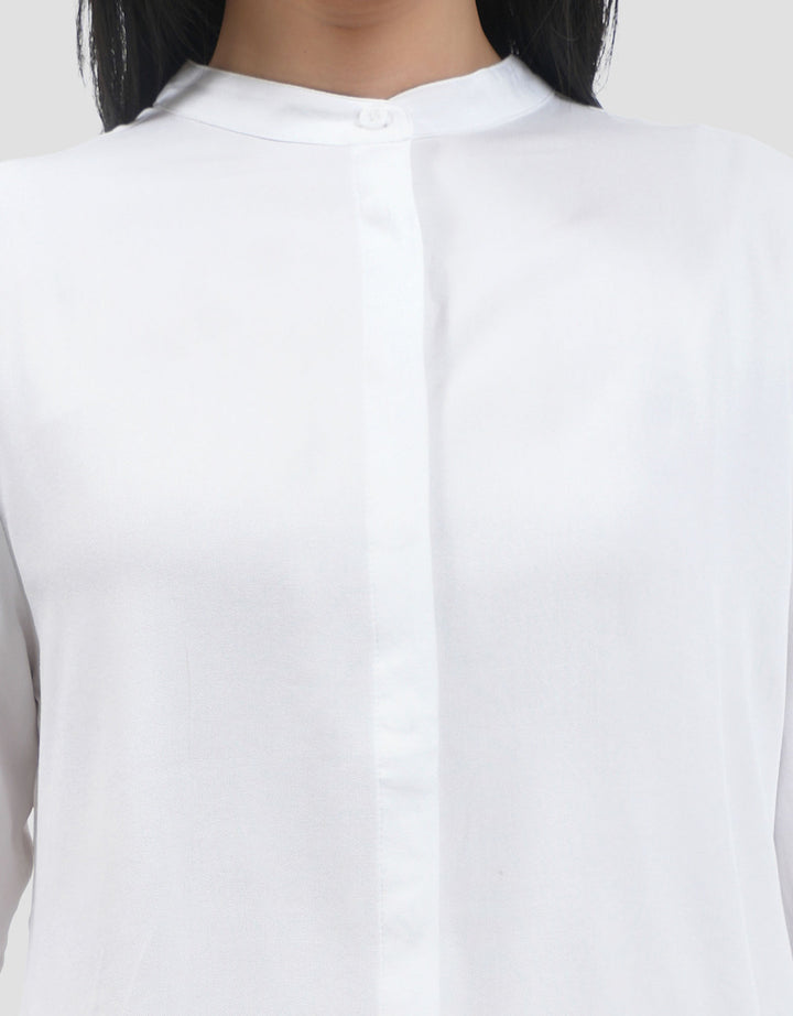Connexion Mandarin Collar Basic Kemeja Wanita