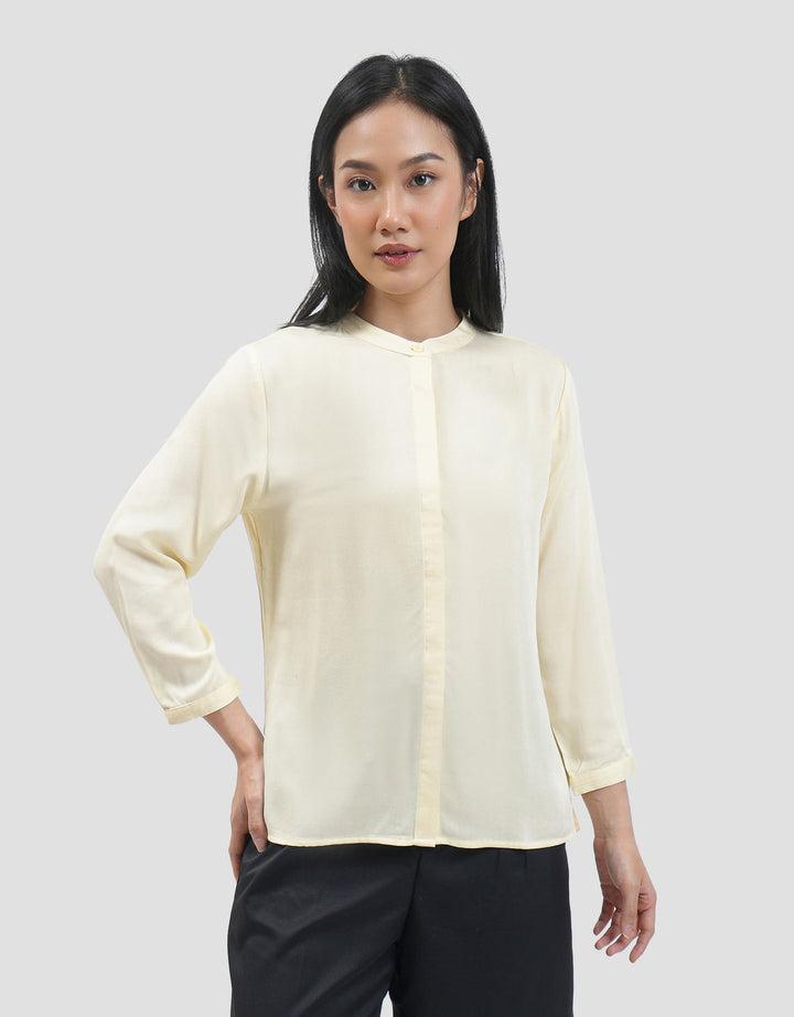 Connexion Mandarin Collar Basic Kemeja Wanita