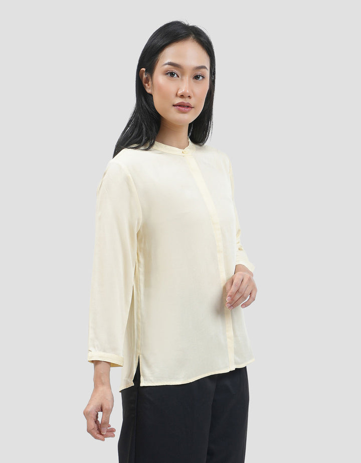 Connexion Mandarin Collar Basic Kemeja Wanita
