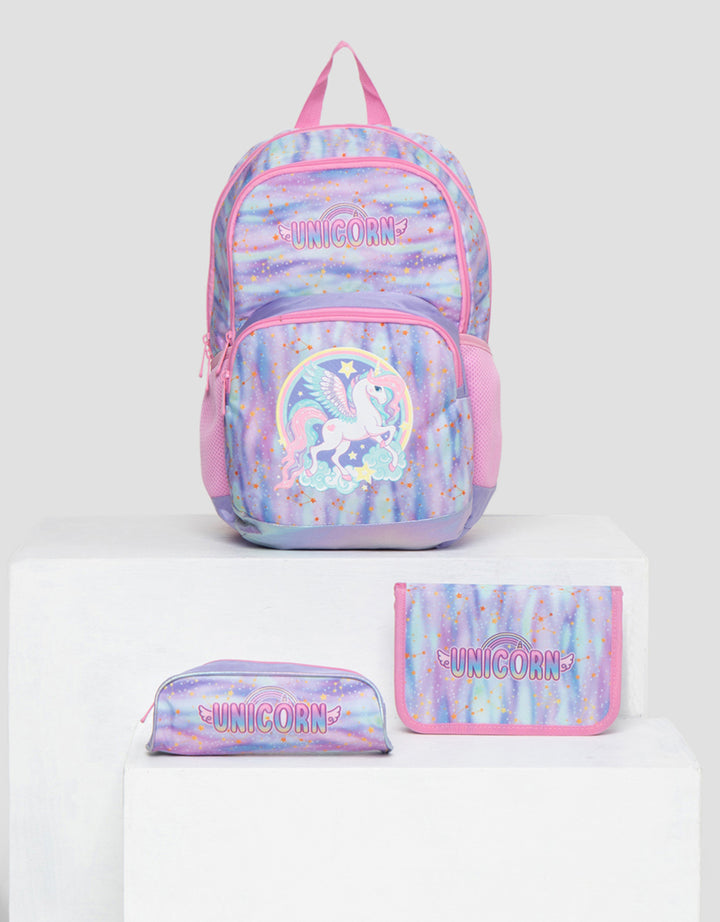 Yippi Purple Unicorn With Wings Backpack Anak Perempuan