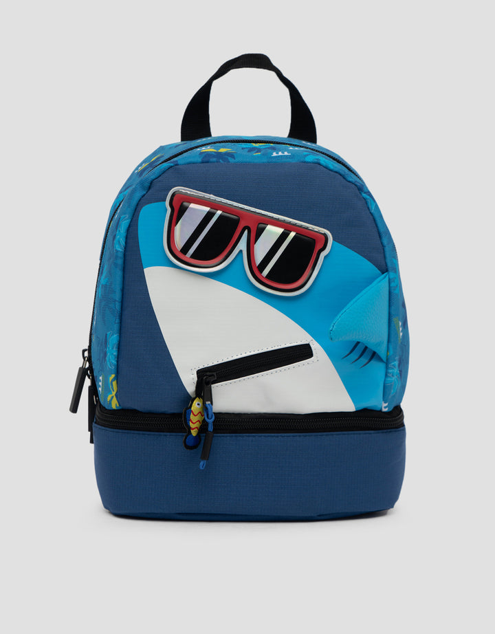 Yippi Shark With Glasses Backpack Anak Laki-laki