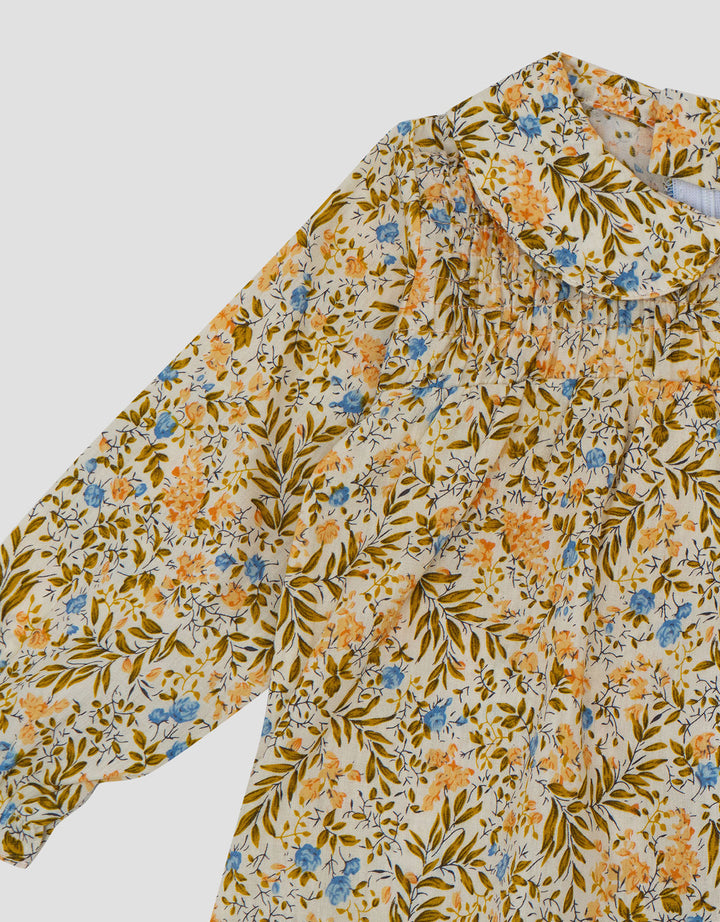 Little M Woven Print Flowers Pakaian Setelan Bayi