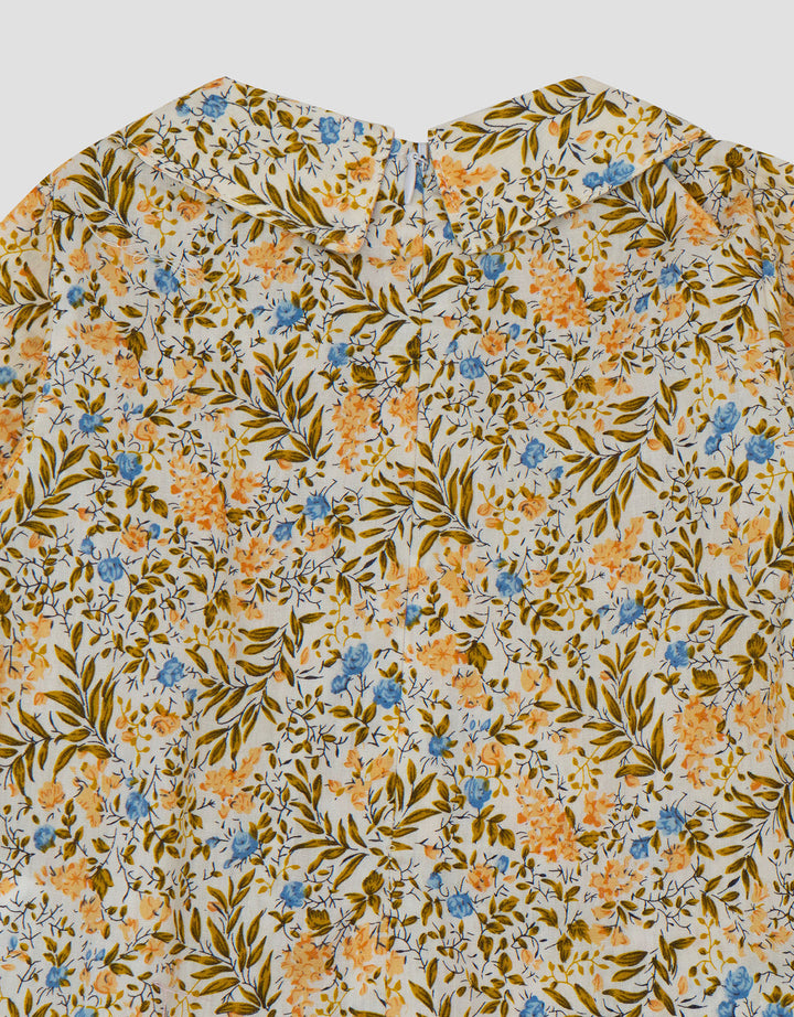 Little M Woven Print Flowers Pakaian Setelan Bayi