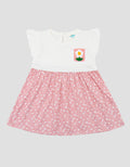 Little M Woven Print Bunga Mix Knit Dress Bayi