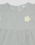Little M Woven Stripe With Flower Midi Dress Bayi