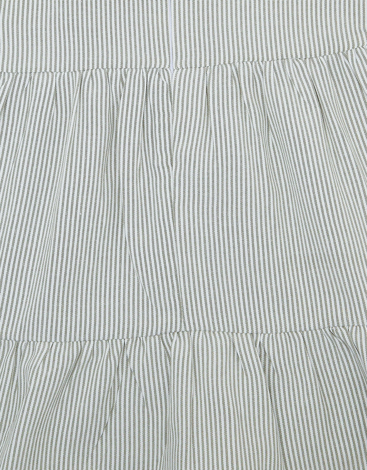 Little M Woven Stripe With Flower Midi Dress Bayi