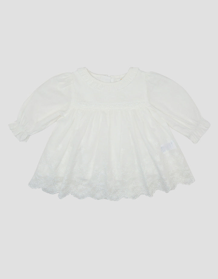 Little M Blouse With Textured Embro Kemeja Bayi