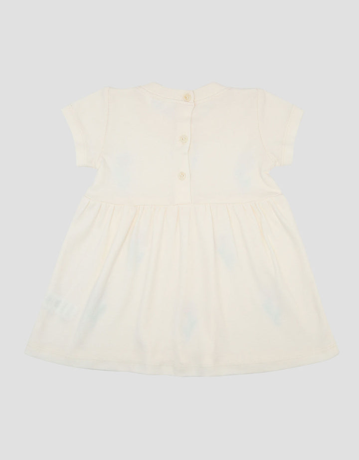 Little M Double Knit Flowers Applique Midi Dress Bayi