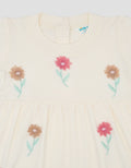 Little M Double Knit Flowers Applique Midi Dress Bayi