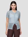 Connexion Chrochet Sweater Lengan Pendek Wanita