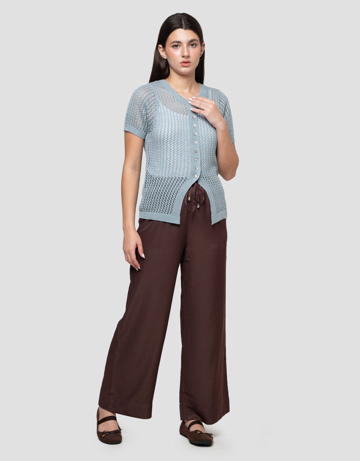 Connexion Chrochet Sweater Lengan Pendek Wanita