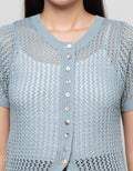 Connexion Chrochet Sweater Lengan Pendek Wanita