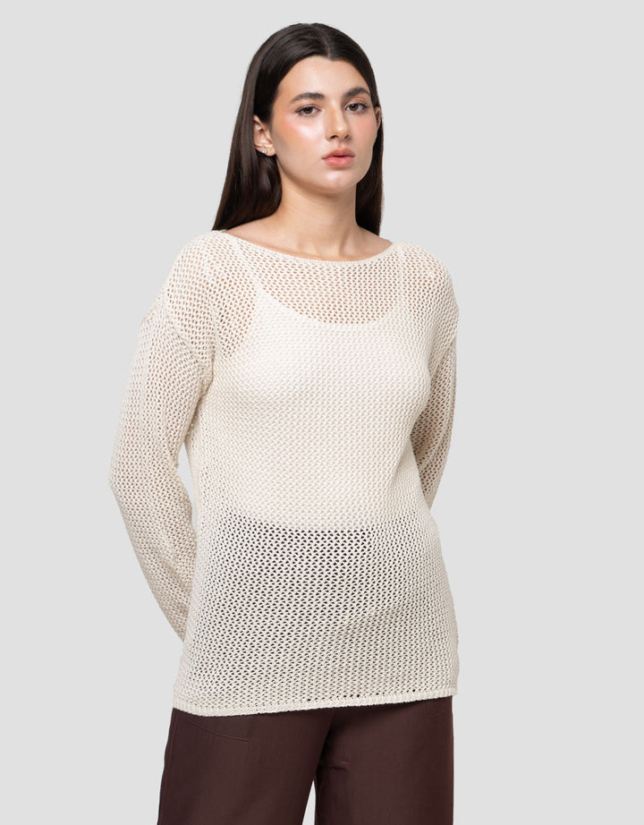 Connexion Chrochet Sweater Wanita