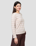 Connexion Drawstring Stripe Kaos Wanita