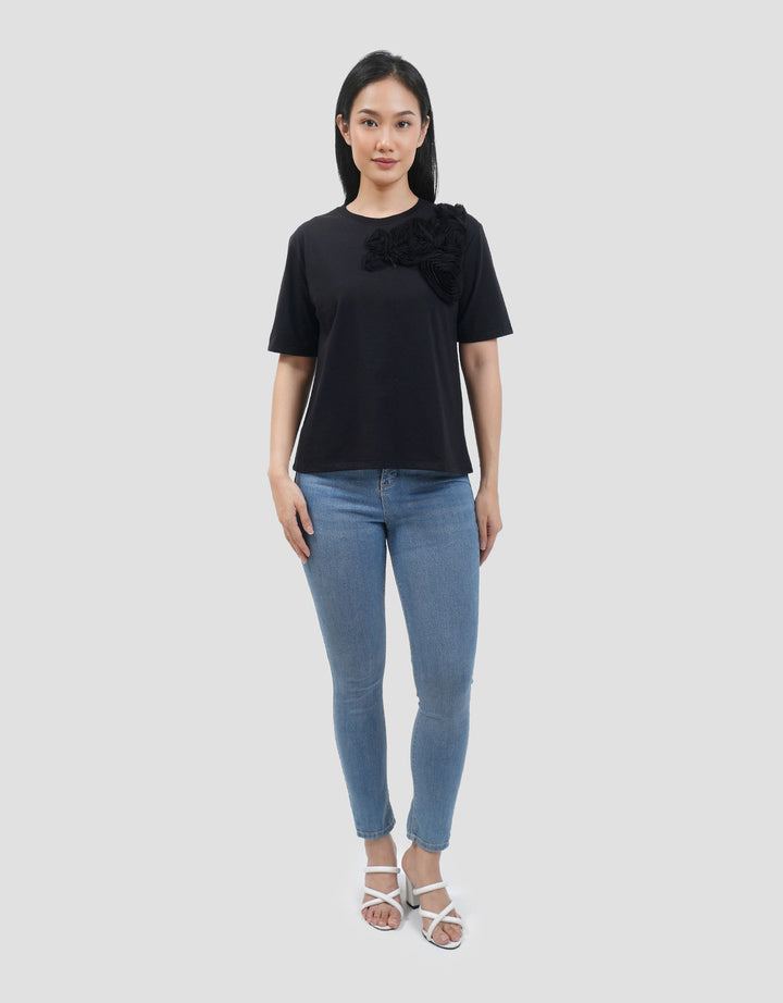 Connexion Chorchet Flower Kaos Wanita