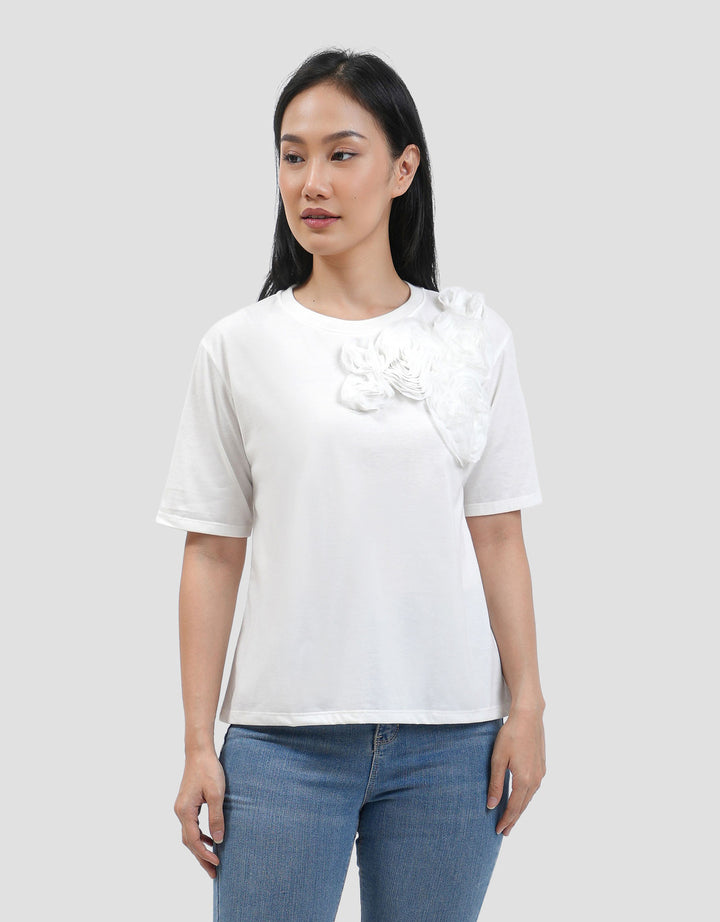 Connexion Chorchet Flower Kaos Wanita
