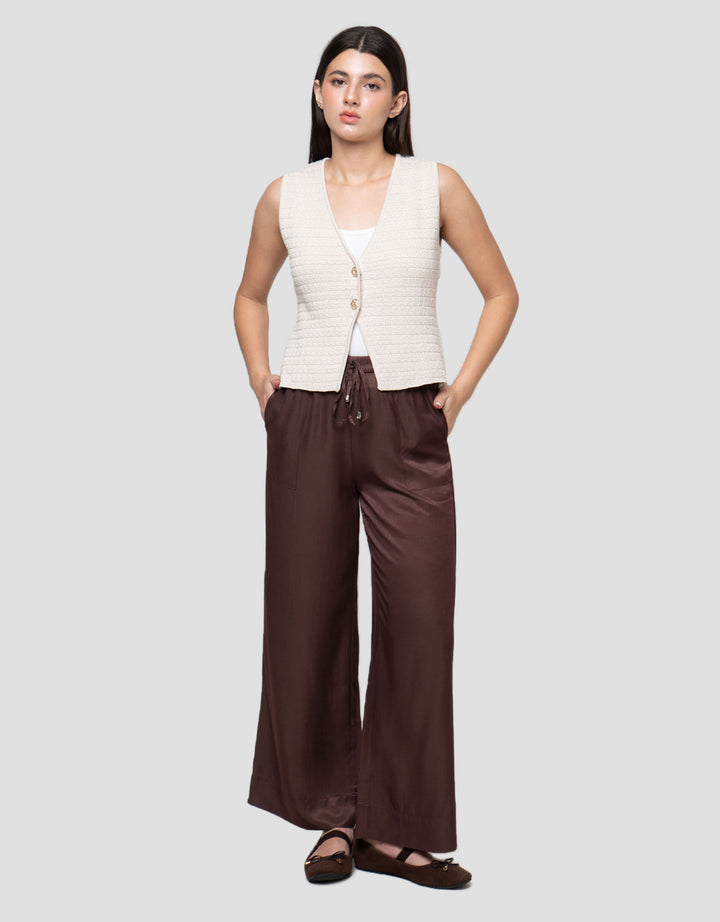 Connexion Vest Gold Button Wanita