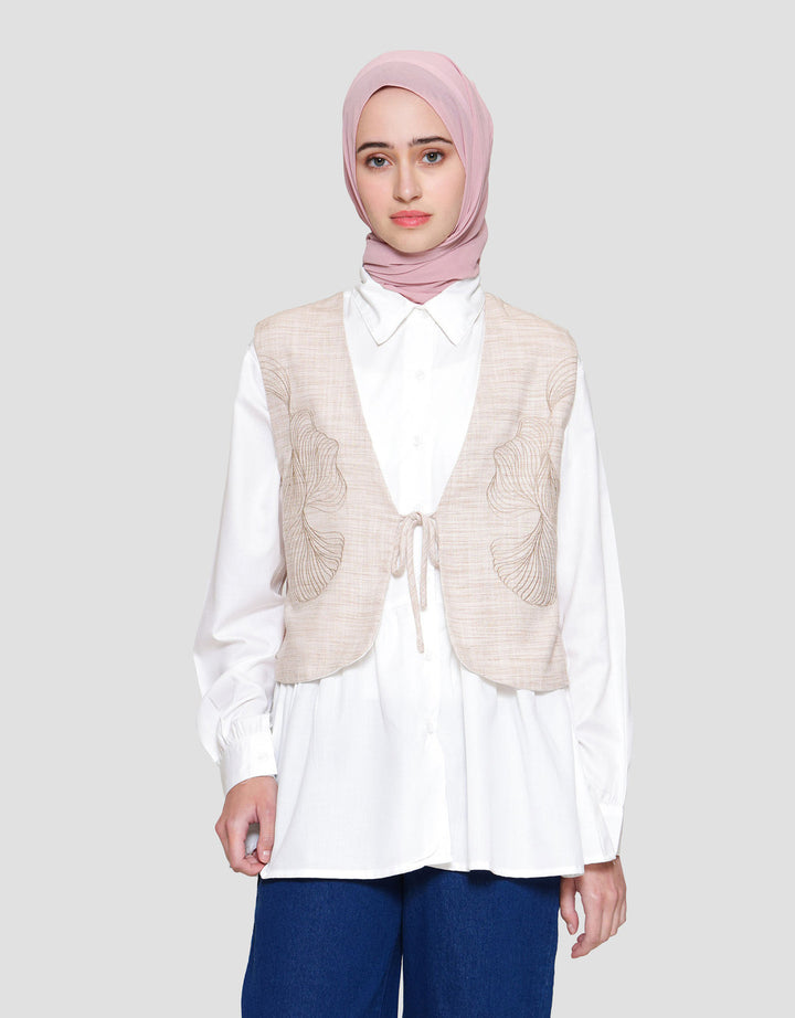 Annisa Wth Embroidery Vest Kemeja Wanita