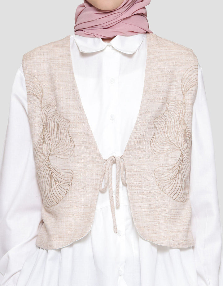 Annisa Wth Embroidery Vest Kemeja Wanita