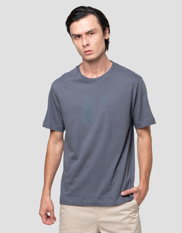Cole Graphic Hd Print Map Reg Fit Kaos Pria
