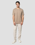 Cole Solid Texture Welt Pocket Repeat Kaos Pria