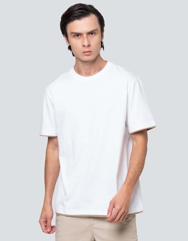 Cole Layer Collar Jersey Kaos Pria