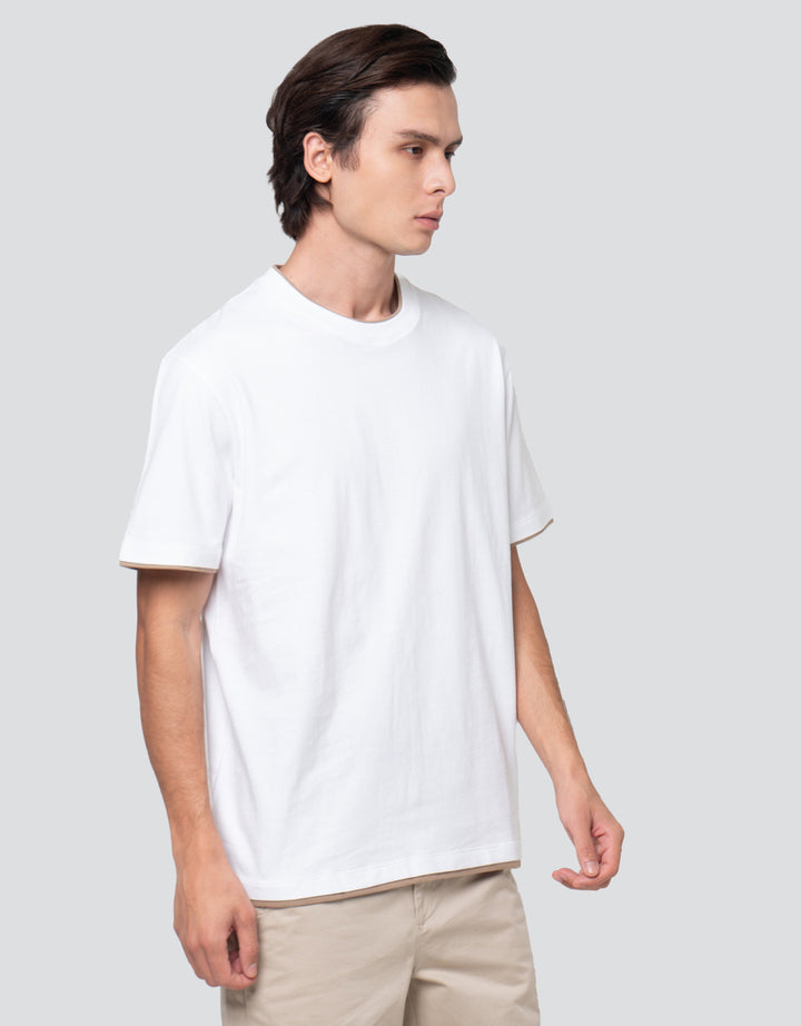Cole Layer Collar Jersey Kaos Pria