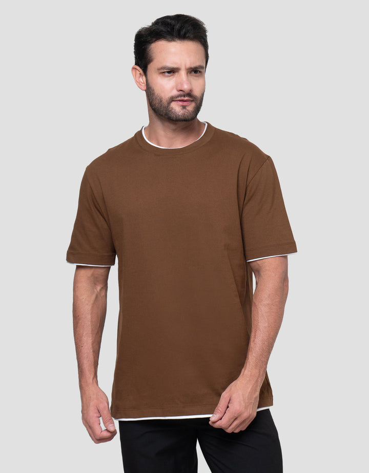 Cole Layer Collar Jersey Kaos Pria