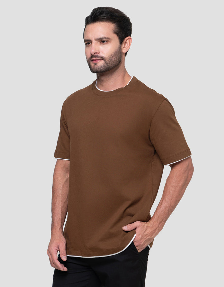 Cole Layer Collar Jersey Kaos Pria