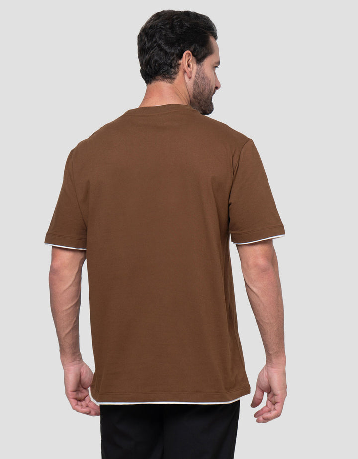 Cole Layer Collar Jersey Kaos Pria