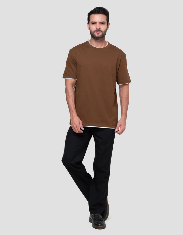 Cole Layer Collar Jersey Kaos Pria