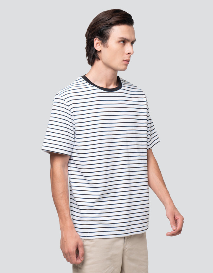 Cole Stripes Ottoman Regular Fit Kaos Pria