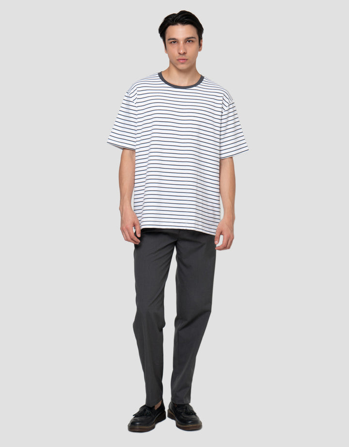Cole Stripes Ottoman Regular Fit Kaos Pria