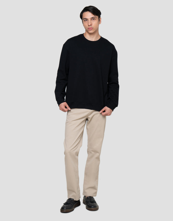 Cole Basic Round Neck Fleace Sweater Pria