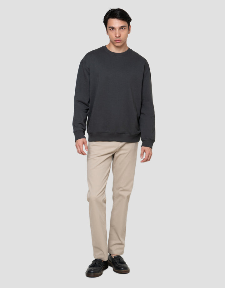 Cole Basic Round Neck Fleace Sweater Pria
