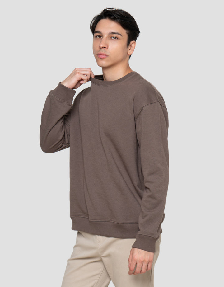 Cole Basic Round Neck Fleace Sweater Pria