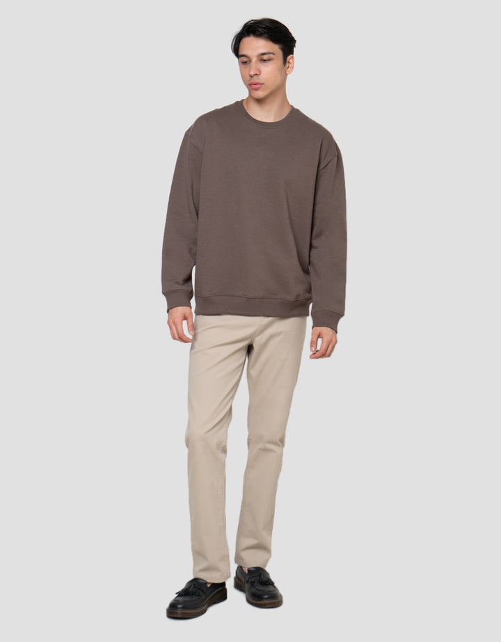 Cole Basic Round Neck Fleace Sweater Pria
