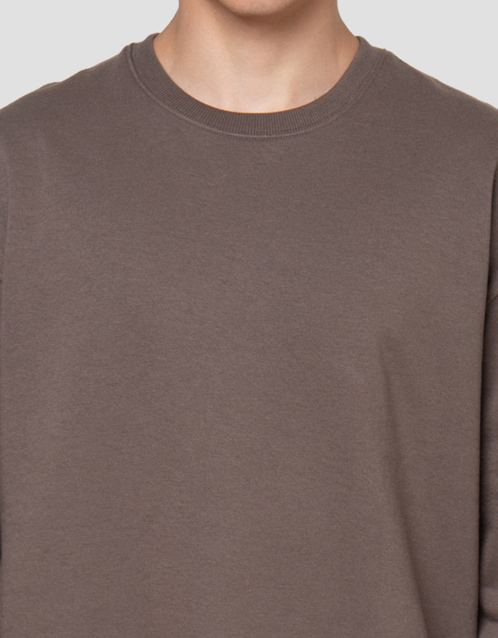 Cole Basic Round Neck Fleace Sweater Pria