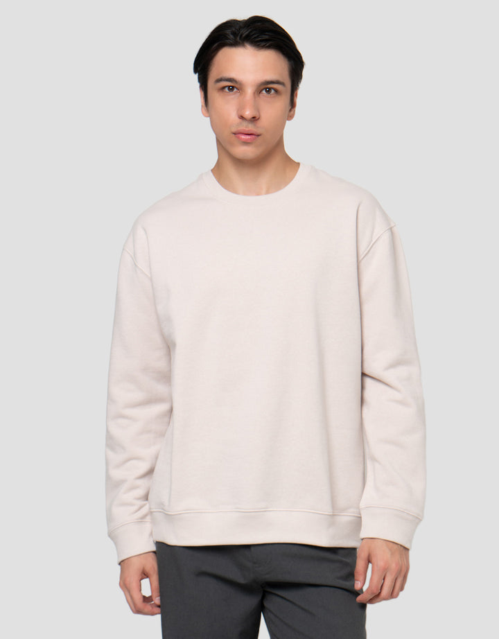 Cole Basic Round Neck Fleace Sweater Pria