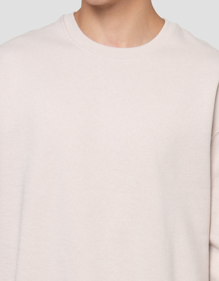 Cole Basic Round Neck Fleace Sweater Pria