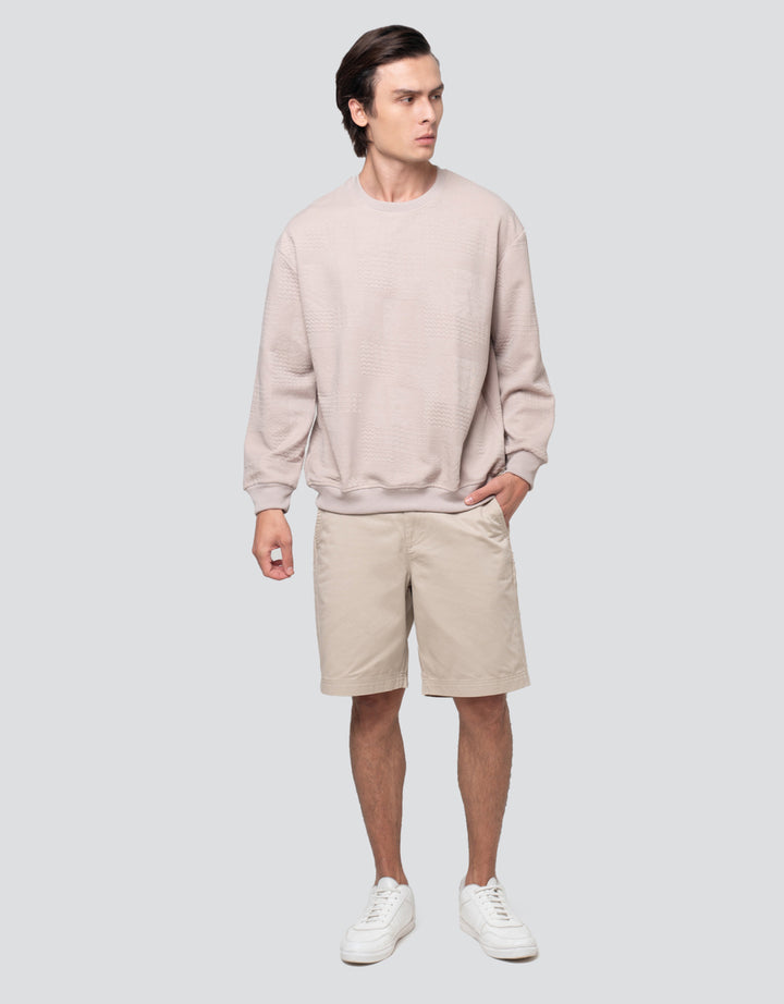 Cole Basic Roundneck Texture Sweater Pria