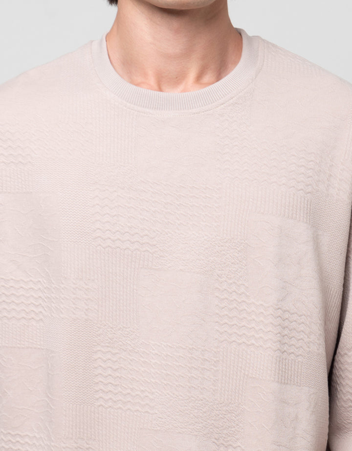 Cole Basic Roundneck Texture Sweater Pria